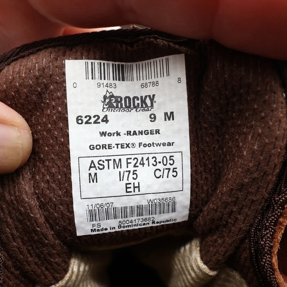 Rocky 2000s Steel Toe Ranger Work Boots Mens 9 Brown Leather Gore-Tex NIB